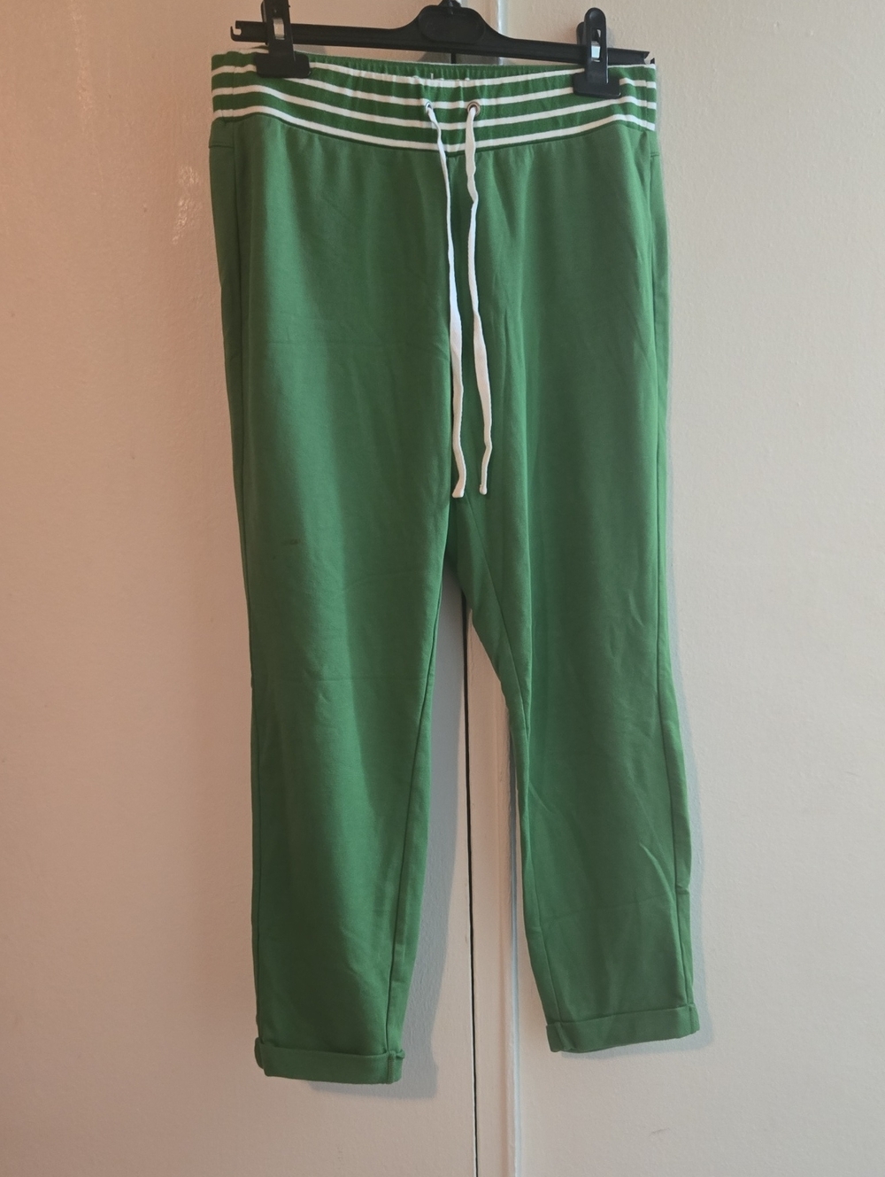 Women's Green Drawstring Casual Pants